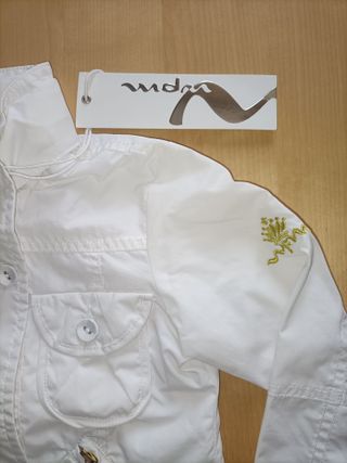 Giacca bianca bambina 4 anni WPM Wampum