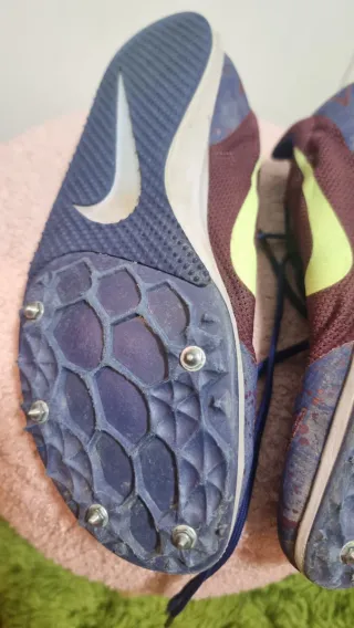 Zapatillas Nike Clavos Atletismo Morado Amarillo