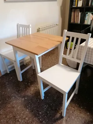 Tavolo 65x65 e 2 Sedie Cucina Ikea