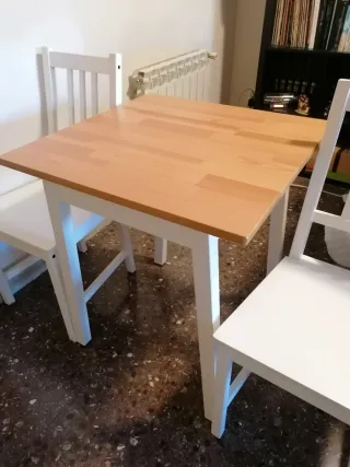 Tavolo 65x65 e 2 Sedie Cucina Ikea