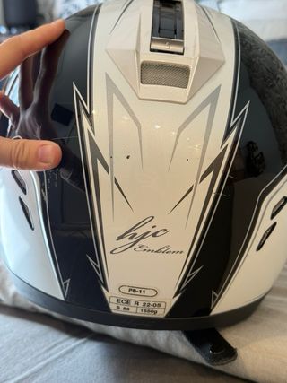 Casco Moto Integral HJC Negro/Blanco