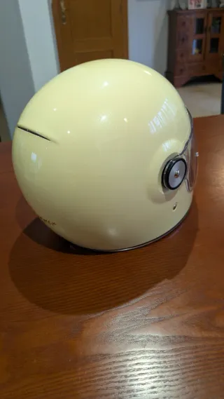 Casco Integral Retro Origin Crema Talla L