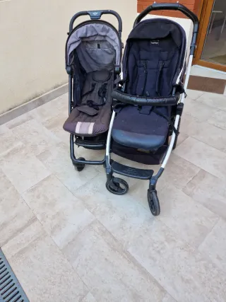 2 Passeggini per neonati, uno con seggiolino
