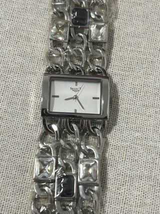 Reloj SELECT Plata y Blanco
