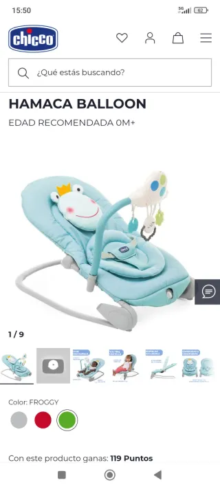 Hamaca Chicco Balloon Froggy 0M+