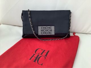 Bolso Carolina Herrera Negro con Cadena