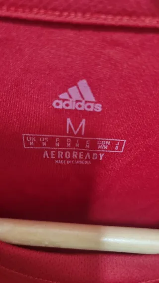 Camiseta Adidas Talla M Roja y Blanca