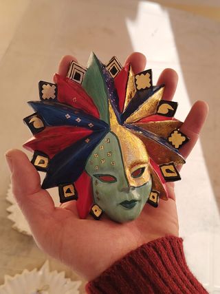 Set 4 Maschere Veneziane Porcellana