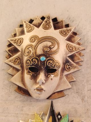 Set 4 Maschere Veneziane Porcellana