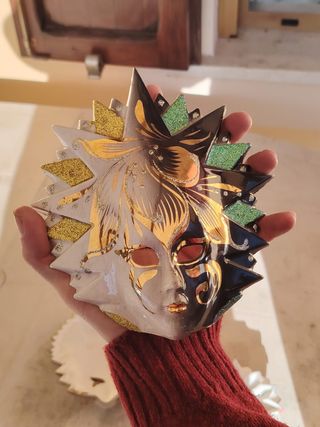 Set 4 Maschere Veneziane Porcellana