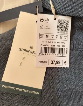 Jersey Springfield cuello alto gris T M