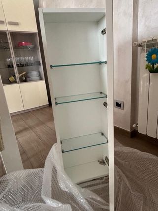 Armadietto bagno Scavolini Bianco Mensole vetro