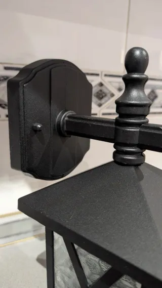 Aplique Rústico, Farola Exterior Negro