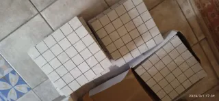 Azulejos tipo mosaico marfil