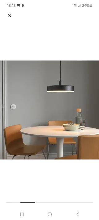 Lámpara de techo IKEA NYMÅNE negra