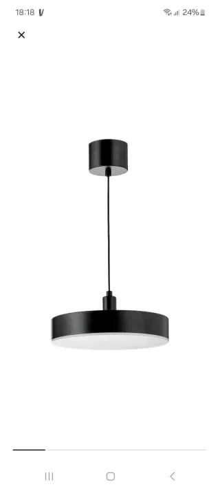 Lámpara de techo IKEA NYMÅNE negra
