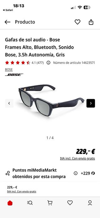 Gafas Bose Frames Audio mod: ALTO.