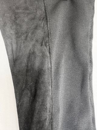 Botas altas planas de ante negro