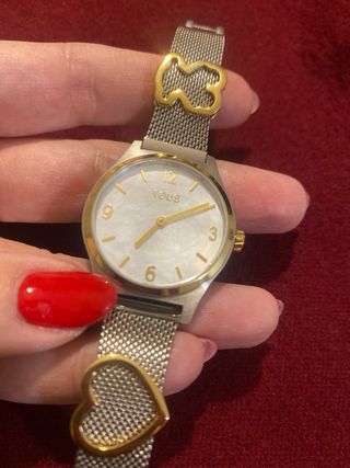 Reloj Tous Corazón Dorado y Plateado