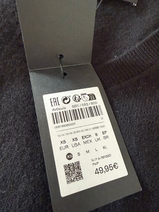 Jersey Massimo Dutti Negro Talla XS