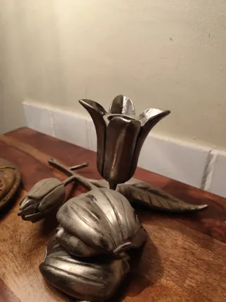 Cenicero y Velero Flor Metal