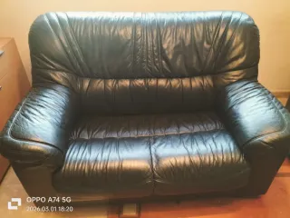 Sofá de piel 2 plazas 1,39m