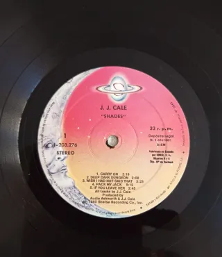 Vinilo J.J. Cale - Shades (1981)