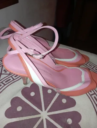 Zapatos French Connection Naranja y Rosa