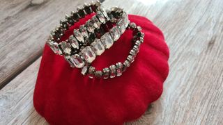 Set 3 bracciali elasticizzati vintage cristalli