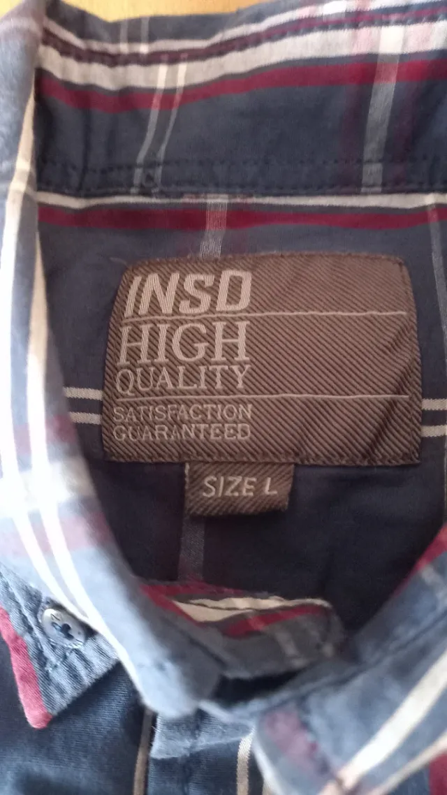 Camisa cuadros azul talla L