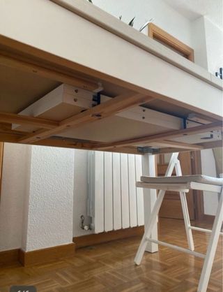 Mesa extensible blanca