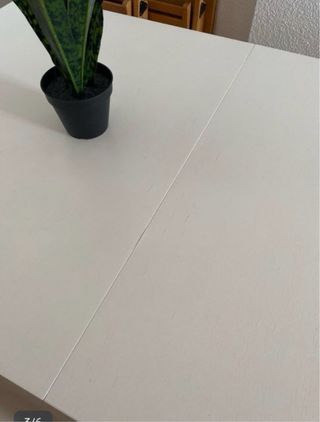 Mesa extensible blanca