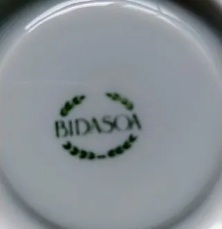 Juego de café nuevo de porcelana blanca Bidasoa