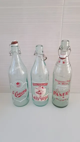 3 Bottiglie di Gassosa Vintage