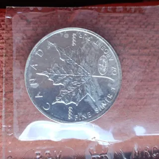 Moneta Argento 5 Dollari Canada 2000 Serie Speciale