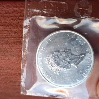 Moneta Argento 5 Dollari Canada 2000 Serie Speciale