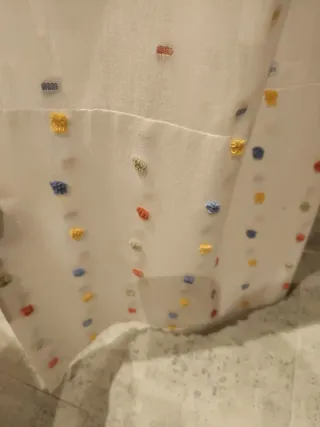 Cortina anudada multicolor