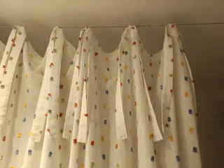 Cortina anudada multicolor