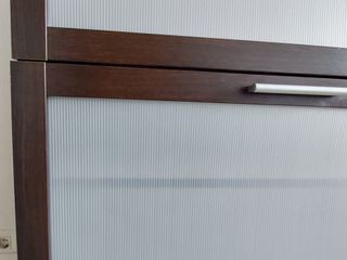 Zapatero moderno,82x132, marrón.Puertas abatibles