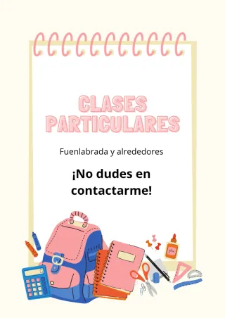 Clases particulares en Fuenlabrada y alrededores.