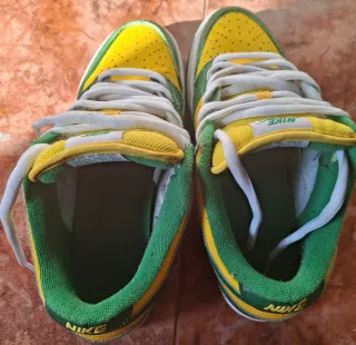 Nike Dunk Low Zapatillas Amarillo y Verde Talla 40