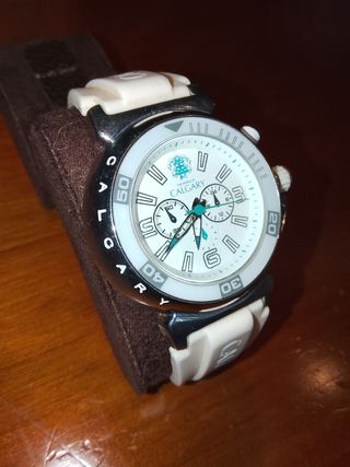 Reloj Calgary Mujer Plata y Blanco