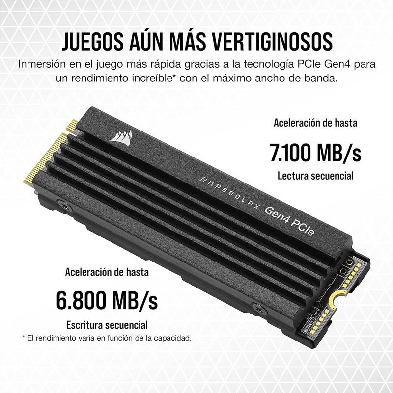 SSD Corsair MP600 Pro LPX 2TB PCIe Gen4 afbeelding 4