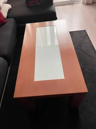 Mesa Comedor Madera y Cristal