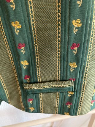 Chaleco fallero verde y dorado