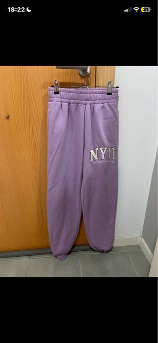 Pantalón chándal NYU morado