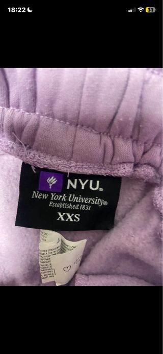 Pantalón chándal NYU morado