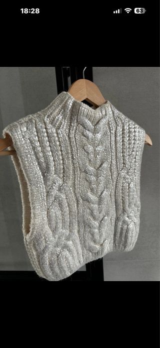 Jersey Zara sin mangas beige talla única