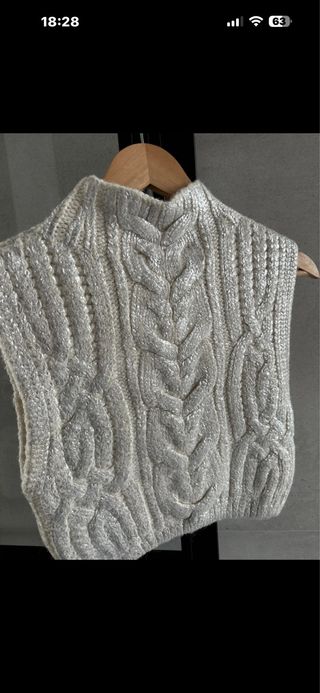 Jersey Zara sin mangas beige talla única