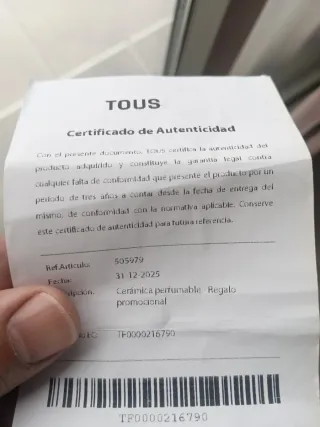 Oso Tous perfumable de Cerámica.